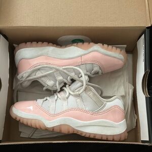 Jordan Pink and White Sneakers Retro Design